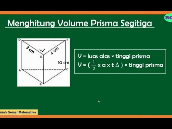 Cara Menghitung Volume Prisma Segitiga dengan Rumus dan Contoh