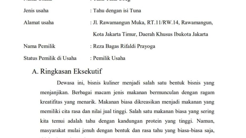 Contoh Executive Summary yang Efektif untuk Dokumen Bisnis