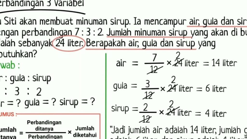 Jenis-Jenis Soal Perbandingan dan Cara Menyelesaikannya