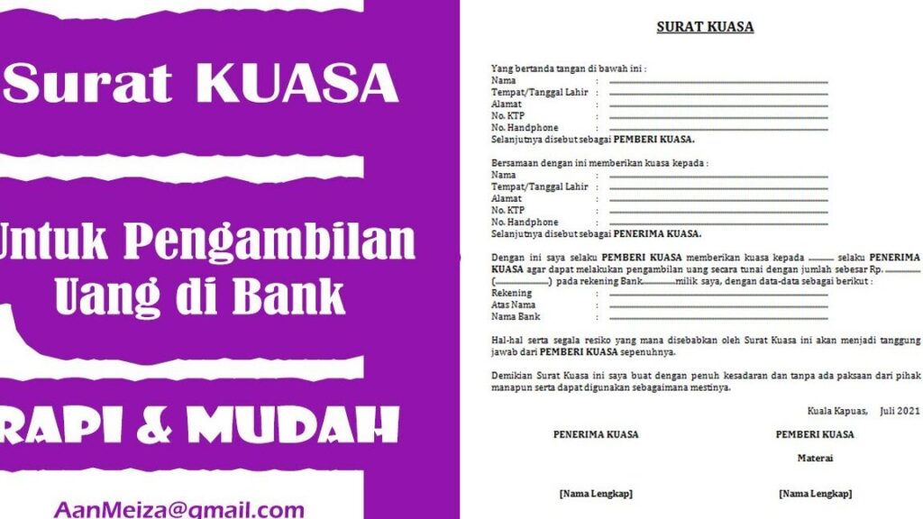 Panduan Lengkap Surat Kuasa Pengambilan Uang yang Efektif