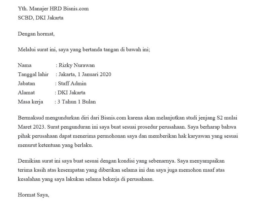 Panduan Menulis Surat Pengunduran Diri yang Baik dan Benar